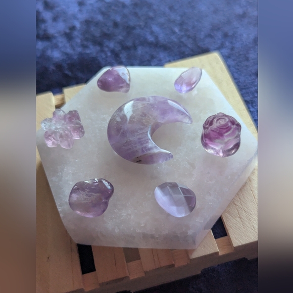 ☪️✨ Ultimate Tranquil Crown Plate ☮️ Heady Third Eye healing Gemstone Crystals - Picture 10 of 11